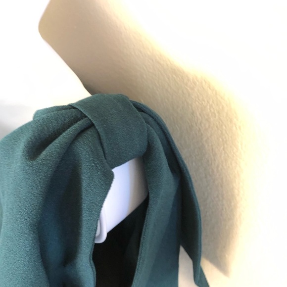 Dress the Population Tiffany Pine One-Shoulder Evening Midi Dress Size L - Picture 11 of 16